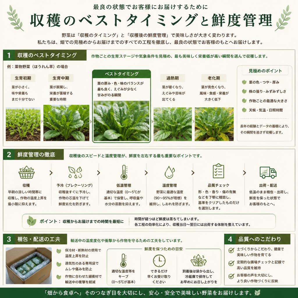 収穫からお届けまでのこだわり