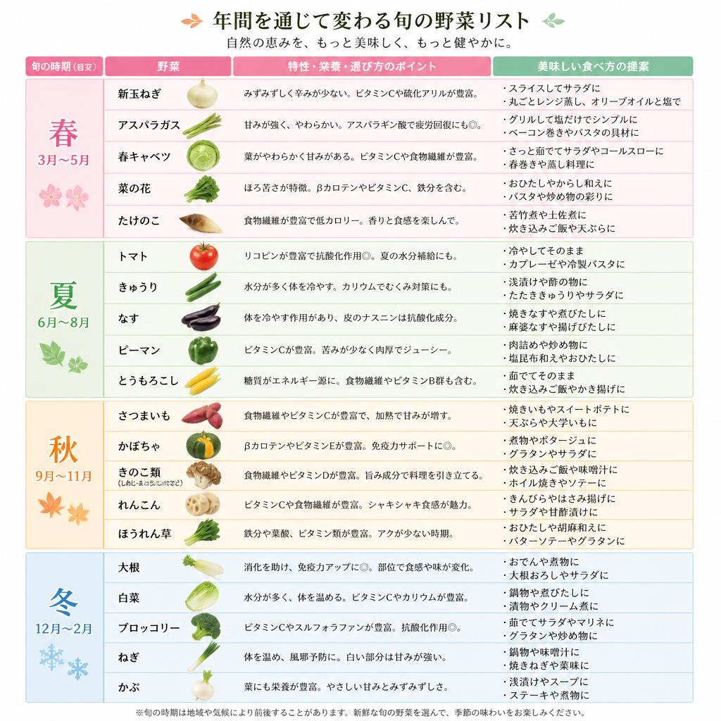 旬の野菜一覧