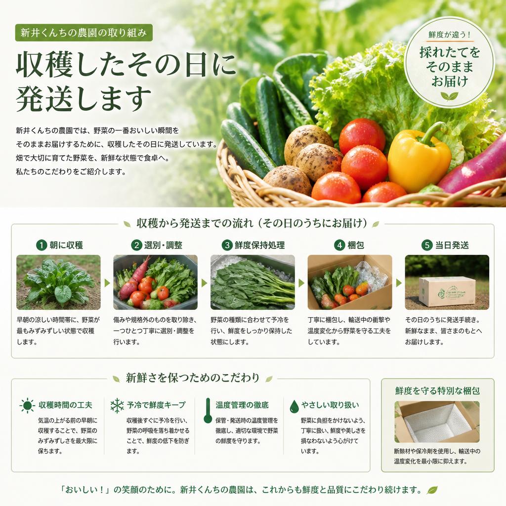 新鮮さが決め手！収穫から発送までのこだわり