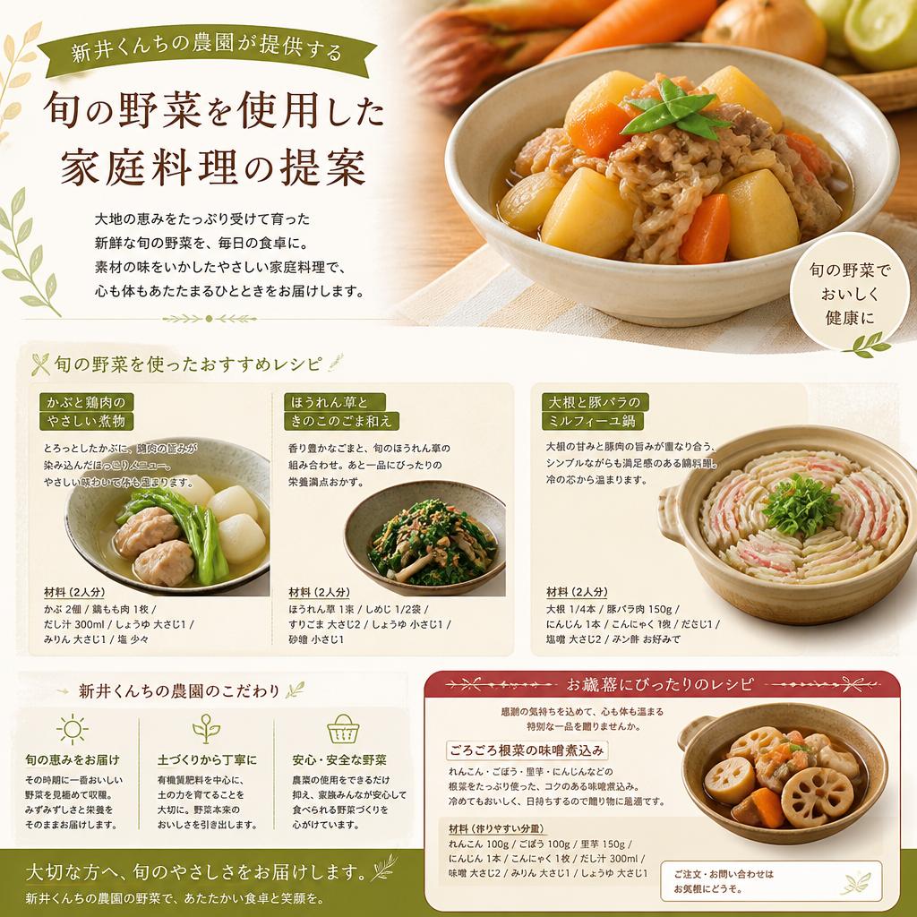 家庭の味を思い出させる旬の野菜たち