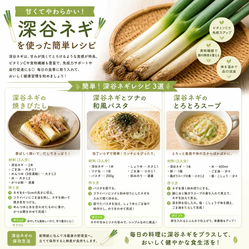 簡単にできる深谷ネギのレシピ